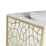 Кресло велюровое серое с фактурным каркасом золотистого цвета Best Traits варинант исполнения - 2 | Loft Concept в Москве