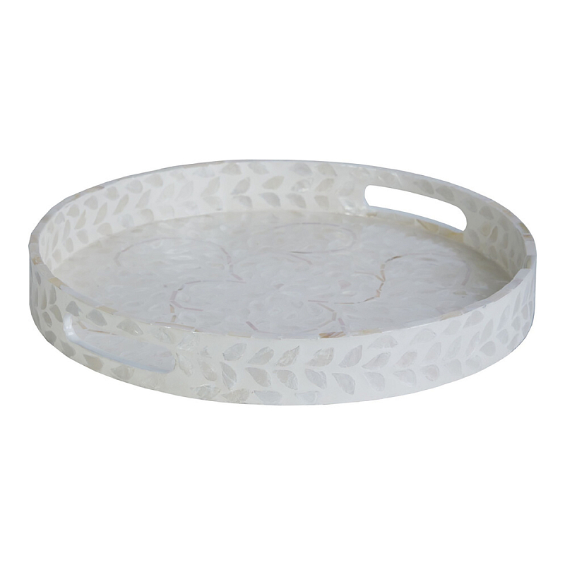 Поднос Esmee Bone Inlay Белый Поднос Esmee Bone Inlay Белый в Москве | Loft Concept