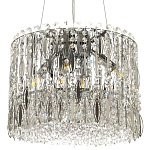 Круглая люстра с металлическими и хрустальными подвесками Bonnay Crystal Chrome Chandelier варинант исполнения - 1 | Loft Concept в Москве