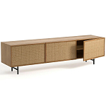 ТВ-тумба с декором из ротанга Pansy Rattan TV Stand варинант исполнения - 8 | Loft Concept в Москве