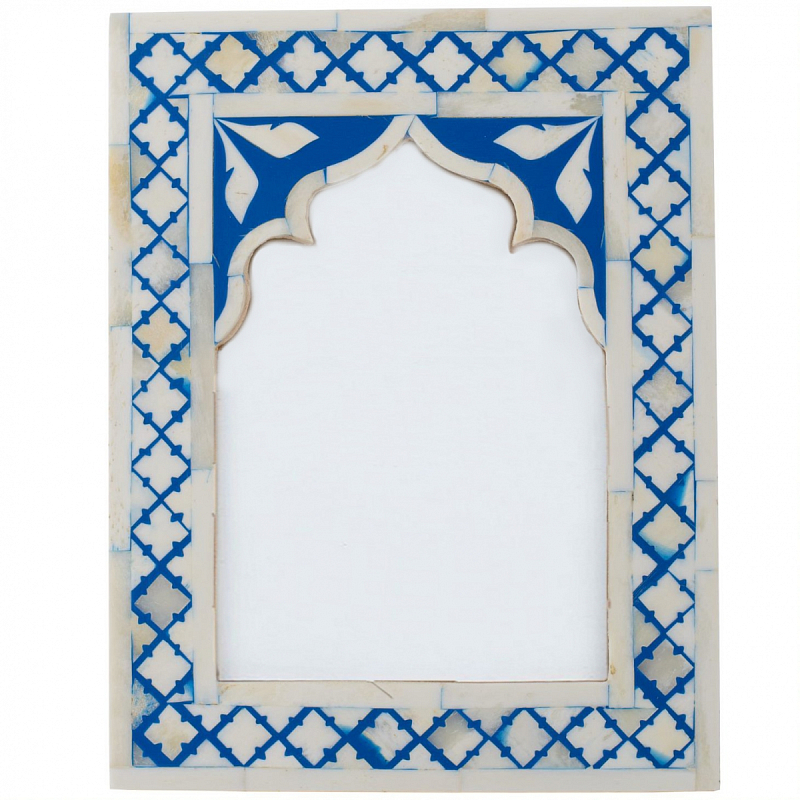 Photo Frame Blue White Moroccan Bone Mosaic      | Loft Concept 