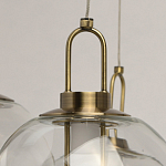 Люстра с 7-ю плафонами из прозрачного стекла в форме шара Orb Cascade  варинант исполнения - 11 | Loft Concept в Москве