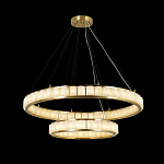 Люстра с 2-мя кольцами из натурального камня с регулируемыми плафонами Durability of Stone варинант исполнения - 5 | Loft Concept в Москве