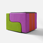 Дизайнерское кресло зеленое Poltronova Sofo Verosa Green Pink Armchair варинант исполнения - 2 | Loft Concept в Москве