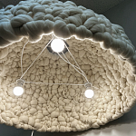 Вязаный подвесной светильник из шерсти Dome Wool Lamp  варинант исполнения - 4 | Loft Concept в Москве
