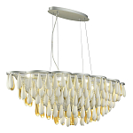 Люстра с подвесками в форме капель на серебристом каркасе Raindrop варинант исполнения - 5 | Loft Concept в Москве