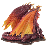 Декоративная статуэтка Дракон Красный Red Dragon with Orange Wings Statuette варинант исполнения - 3 | Loft Concept в Москве