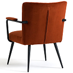 Кресло бархатное с подлокотниками на металлическом каркасе Oriel Retro Armchair варинант исполнения - 4 | Loft Concept в Москве