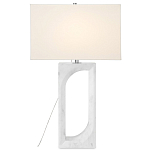 Настольная лампа на прямоугольном корпусе с тканевым абажуром One Piece Support варинант исполнения - 2 | Loft Concept в Москве