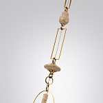 Подвесной светильник с круглым прозрачным плафоном и декоративной каменной вставкой Tectona  варинант исполнения - 6 | Loft Concept в Москве