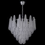 Люстра с подвесками из рифленного стекла в форме капель Textured Glass Chandelier варинант исполнения - 17 | Loft Concept в Москве