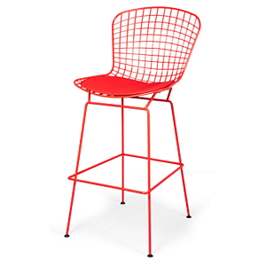 Барный стул Bertoia Barstool Red