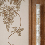 Обои с вышивкой ручной работы Deco Wisteria ﻿Midas colourway on Liso Pearl wool sateen варинант исполнения - 5 | Loft Concept в Москве