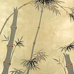 Обои ручная роспись Bamboo Dark Lacquer on Deep Rich Gold gilded tea paper варинант исполнения - 1 | Loft Concept в Москве