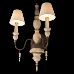 Бра с двумя конусовидными белыми тканевыми абажурами Terrain варинант исполнения - 4 | Loft Concept в Москве