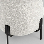 Пуф в ткани букле молочного цвета Pikelet варинант исполнения - 4 | Loft Concept в Москве