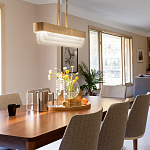 Люстра подвесная прямоугольная цвета латунь Kichler варинант исполнения - 8 | Loft Concept в Москве