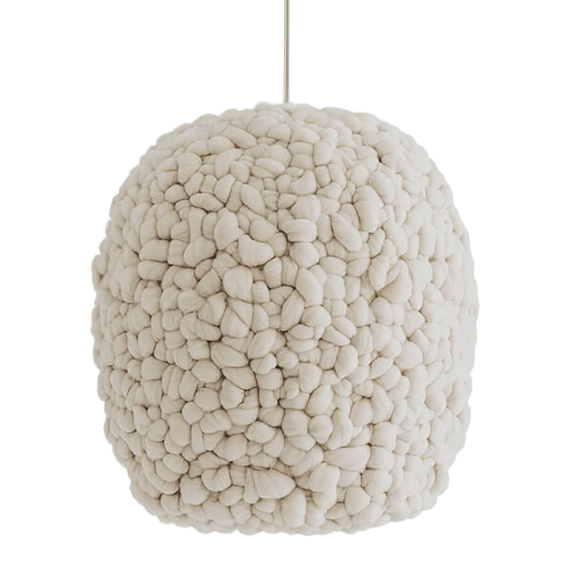 Светильник вязаный из шерсти Wool Lamp Cloud Бежевый Светильник вязаный из шерсти Wool Lamp Cloud Бежевый в Москве | Loft Concept