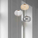 Подвесной светильник с янтарным рифленым стеклянным плафоном Ferm Living варинант исполнения - 8 | Loft Concept в Москве