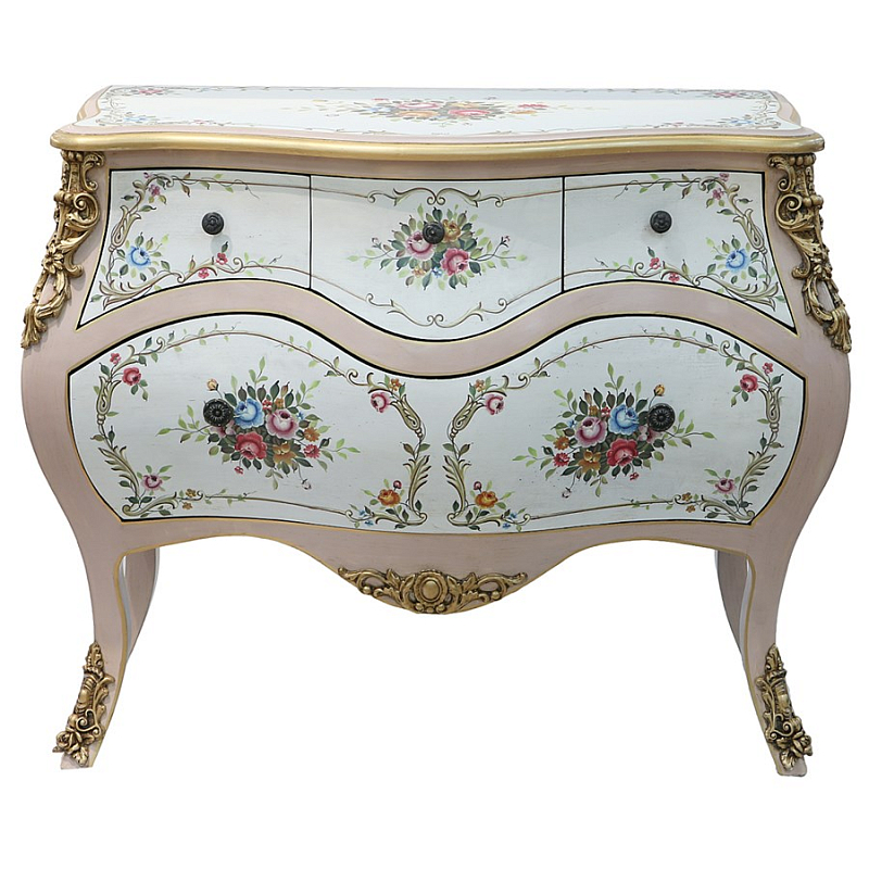 Комод Rococo Reminder Белый Золотой в Москве | Loft Concept 