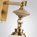 Бра со стеклянным плафоном конусообразной формы и декоративной вставкой из джута Tectona  варинант исполнения - 6 | Loft Concept в Москве