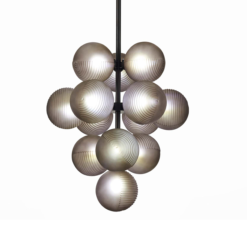 Люстра в форме виноградой грозди Inflorescence Дымчатый (Smoke) Черный в Москве | Loft Concept 