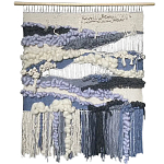 Современное ткачество гобелен в синих оттенках Blue Undine II варинант исполнения - 4 | Loft Concept в Москве