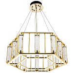 Люстра в форме шестиугольника с хрустальным декором Agace Crystal Chandelier варинант исполнения - 3 | Loft Concept в Москве