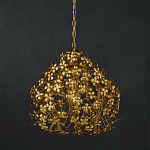 Подвесной светильник золотой с декором в виде лепестков клевера Hanging Clover варинант исполнения - 3 | Loft Concept в Москве