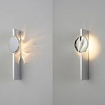 Бра с круглым зеркальным диском на прямоугольном соновании Reflection Circle Glow варинант исполнения - 3 | Loft Concept в Москве