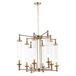 Люстра с 8-ю прозрачными цилиндрическими плафонами Jeanette варинант исполнения - 8 | Loft Concept в Москве