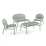 Зелёная скамья из стали Goodwin Metal Bench Green варинант исполнения - 8 | Loft Concept в Москве