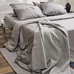 Плед из шерсти мериноса серого цвета 130×180 см Gray Waves варинант исполнения - 8 | Loft Concept в Москве