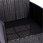 Обеденный комплект из искуственного ротанга Vintara черный варинант исполнения - 6 | Loft Concept в Москве