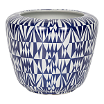 Кашпо с орнаментом в сочетании белого и синего цвета Artistic Flowerpot варинант исполнения - 1 | Loft Concept в Москве