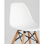 Пластиковый стул на ножках из массива бука Eames Small White варинант исполнения - 2 | Loft Concept в Москве