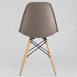 Пластиковый стул на ножках из массива бука Eames Cappuccino варинант исполнения - 5 | Loft Concept в Москве