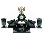 Настольный письменный набор из нефрита Герб России Dignity варинант исполнения - 1 | Loft Concept в Москве