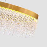 Люстра подвесная овальная с хрустальными подвесками Crystal Art  варинант исполнения - 2 | Loft Concept в Москве