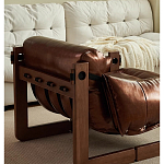 Кресло-диван кожаное на деревянном каркасе Medieval Furniture варинант исполнения - 5 | Loft Concept в Москве