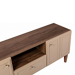 ТВ-тумба бежевая из массива бука с 2-мя дверками и ящиком Wenge Light варинант исполнения - 2 | Loft Concept в Москве