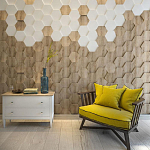 Гипсовая 3D панель с принтографией PM-47 варинант исполнения - 2 | Loft Concept в Москве