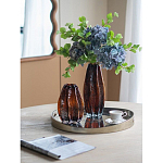 Ваза стеклянная янтарного цвета с текстурированным силуэтом Carambola варинант исполнения - 6 | Loft Concept в Москве