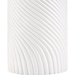 Настольная лампа с белым фактурным корпусом и черным абажуром Twisted варинант исполнения - 1 | Loft Concept в Москве