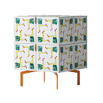 Тумба  с рисунком Short Pina Colada Orange варинант исполнения - 3 | Loft Concept в Москве