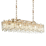 Люстра подвесная овальная с хрустальными овальными подвесками Harmonica варинант исполнения - 1 | Loft Concept в Москве