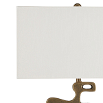 Настольная лампа с фигурным каркасом и прямоугольным тканевым абажуром Brutalist Profile варинант исполнения - 2 | Loft Concept в Москве