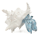 Статуэтка голубой рак с белой раковиной Marine Accessories варинант исполнения - 1 | Loft Concept в Москве