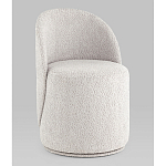 Пуф Loreen со спинкой вращающийся букле светло-серый варинант исполнения - 1 | Loft Concept в Москве