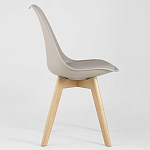 Стул с основой из пластика и мягким сиденьем Arvika Beige варинант исполнения - 2 | Loft Concept в Москве